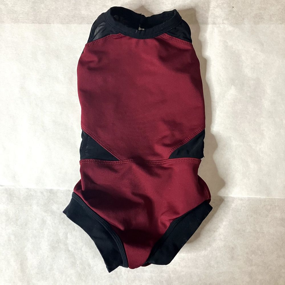 Five 5 Dancewear Dance Wear Leotard RED AND BLACK Kids Size Small SC